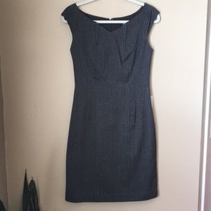 Gray winter work dress